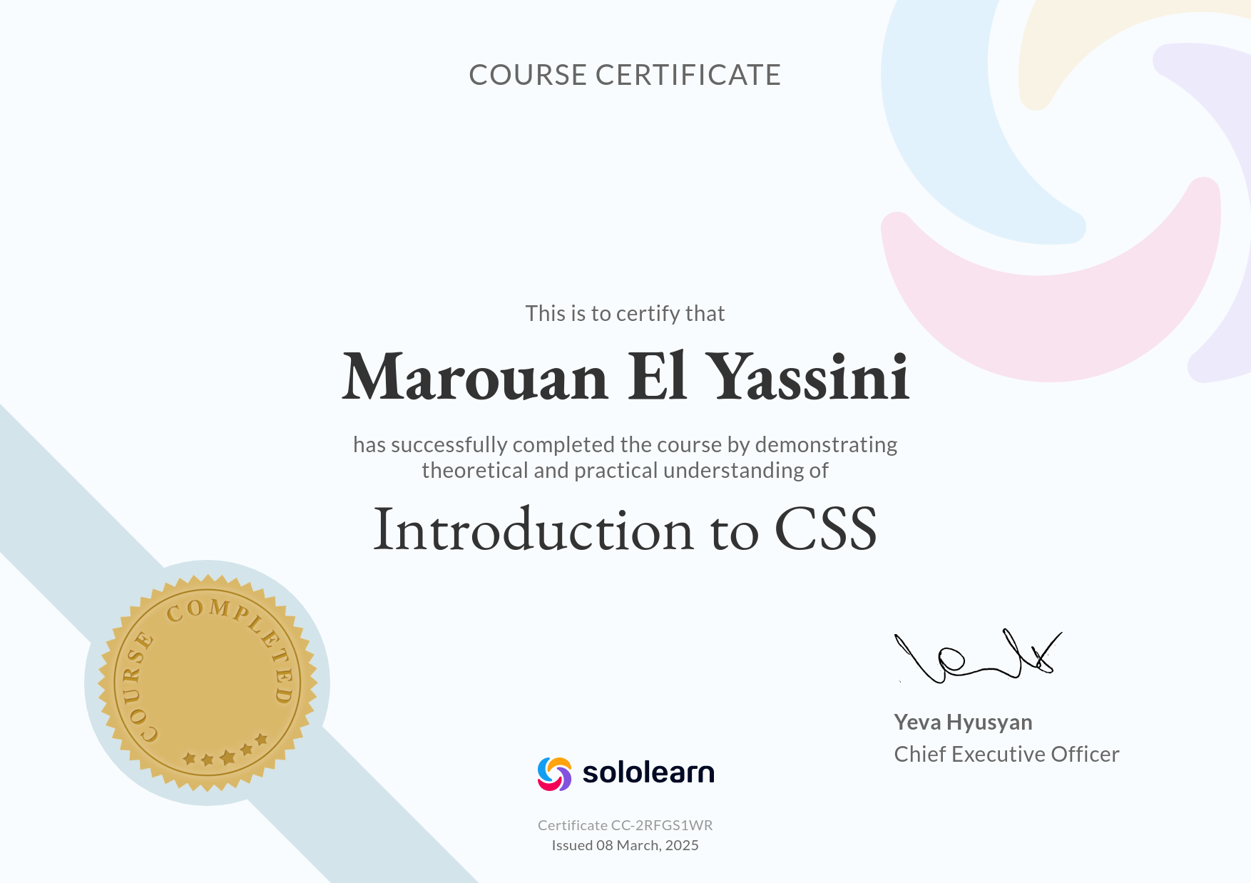 Certification CSS